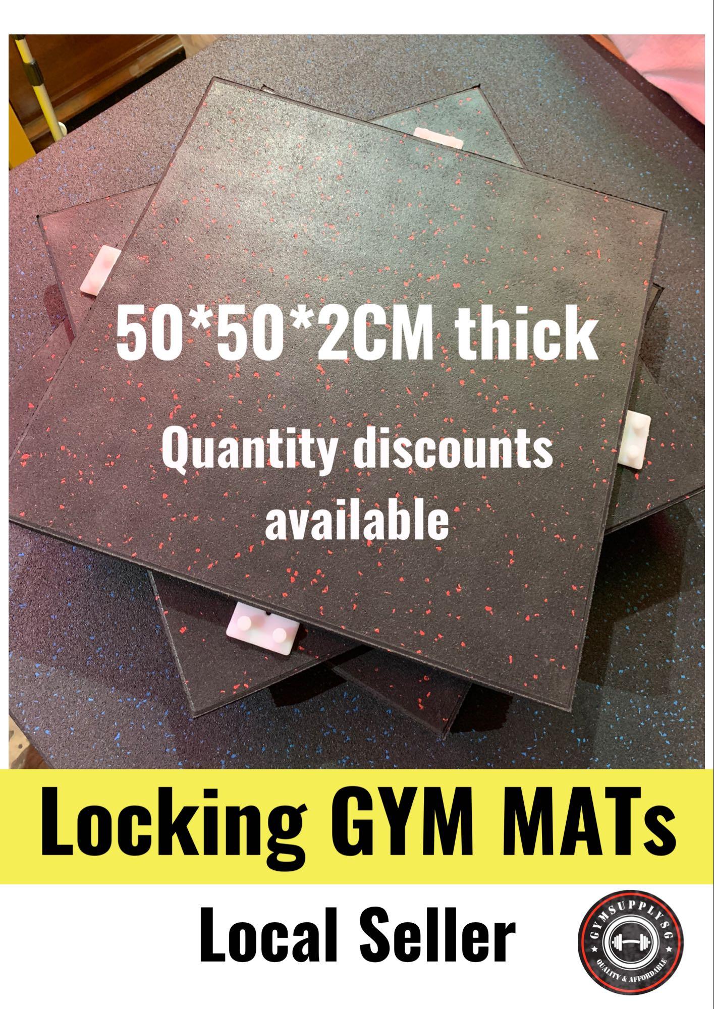 (2cm)Heavy Duty Locking Gym Flooring Mats, Sports Equipment, Exercise