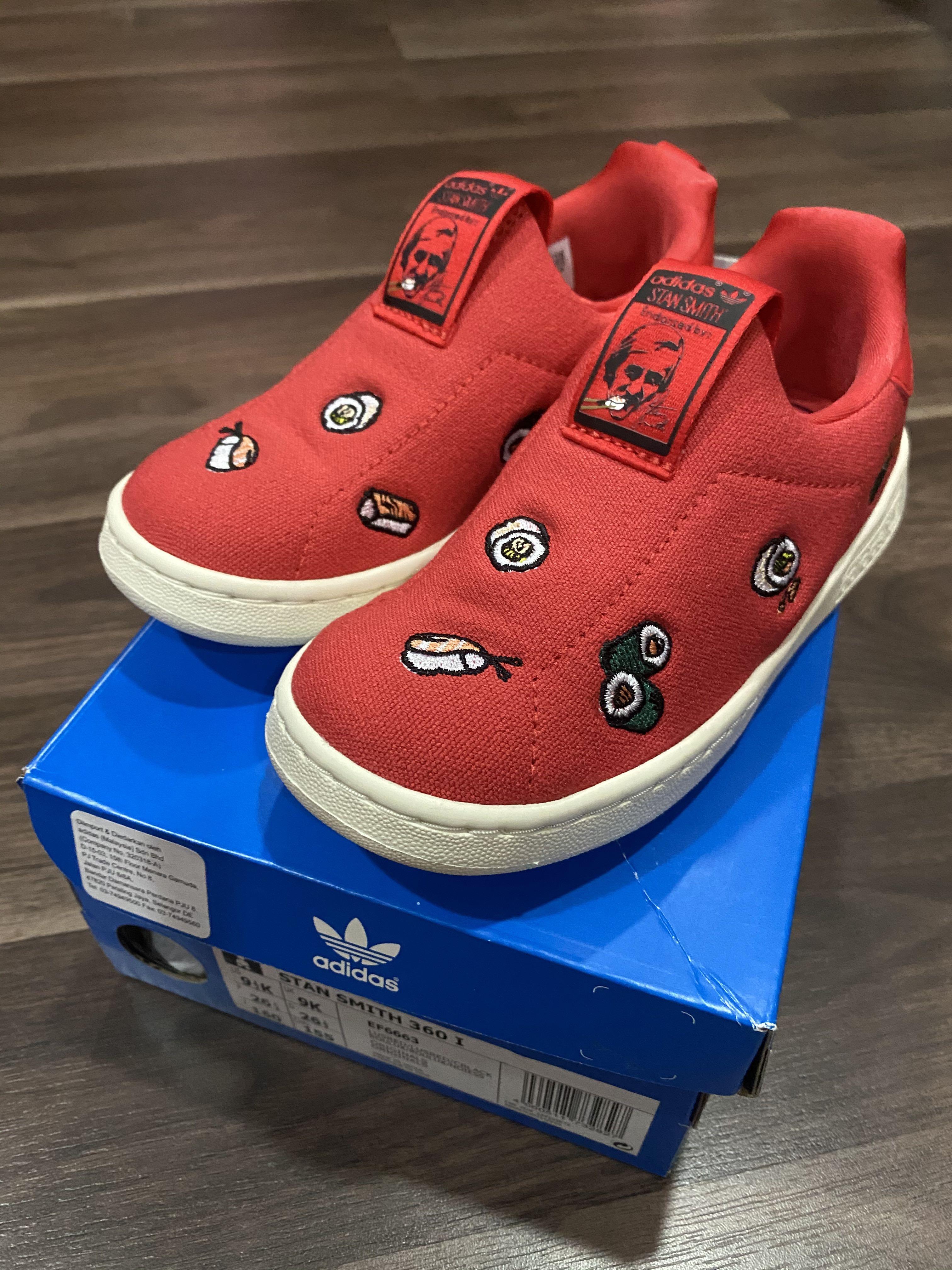 Adidas stan smith 2 kids red sales