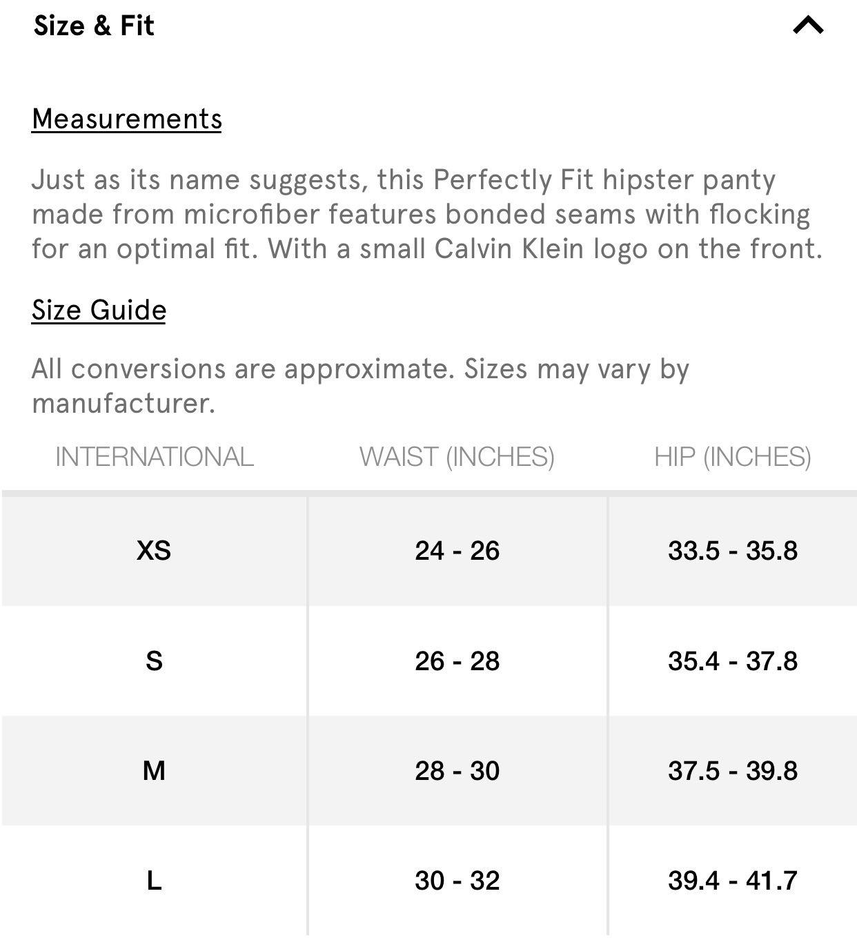 Authentic Calvin Klein underwear for women