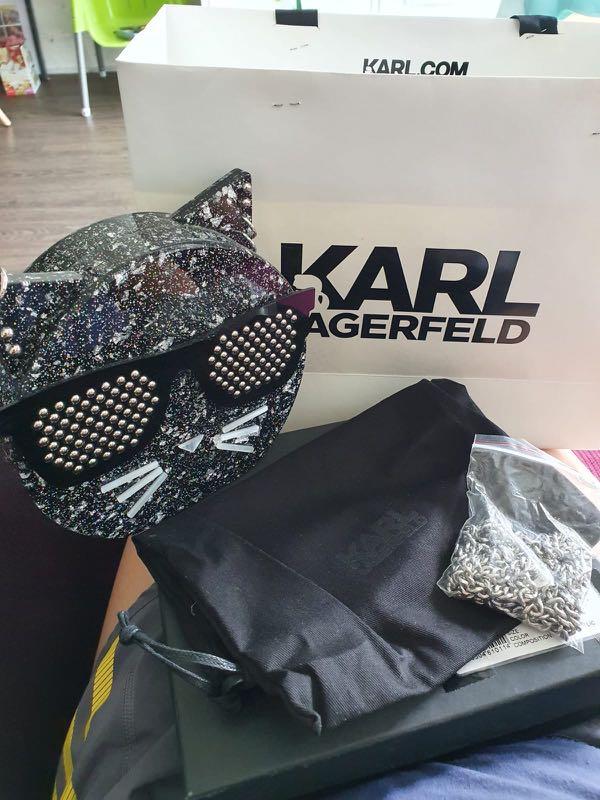Karl Lagerfeld cat ear camera bag, Women's Fashion, Bags & Wallets,  Cross-body Bags on Carousell