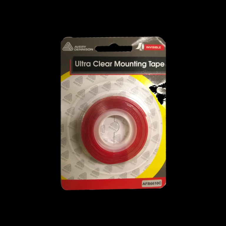 Avery Dennison AFB6610C Ultra Clear Mounting Tape (1/2 in x 1.32m, 3/4 in. x 1.32m, 1 in. x 1