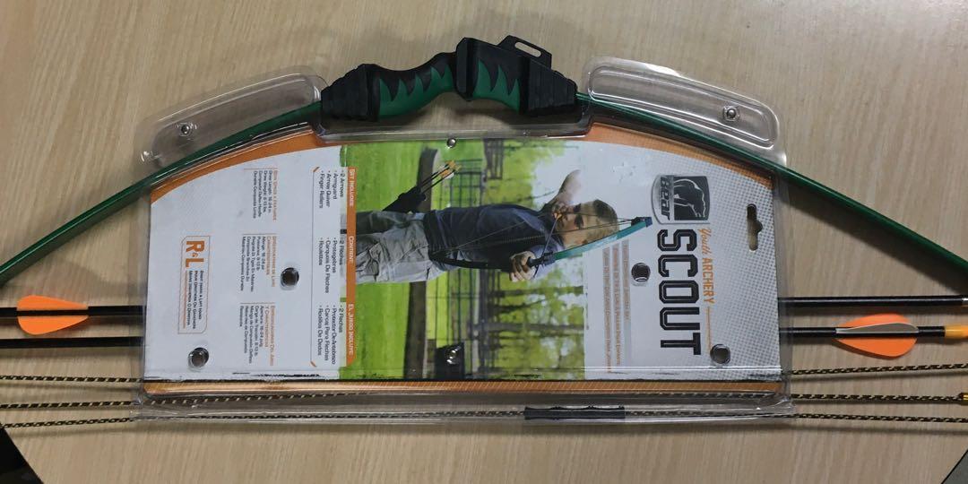 Bear Archery Scout Youth Compound Archery Bow Set, Green, Sports