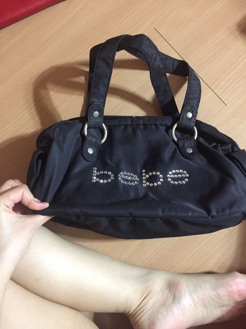 bebe black tote bag