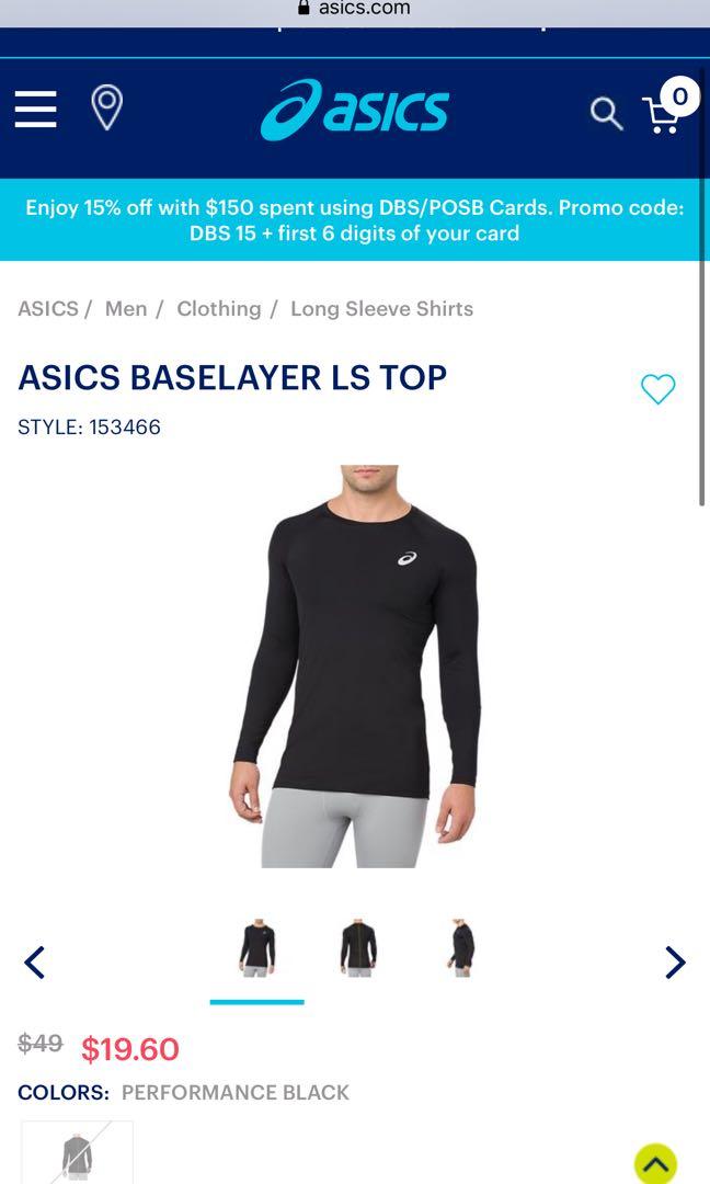 asics base layer ls top