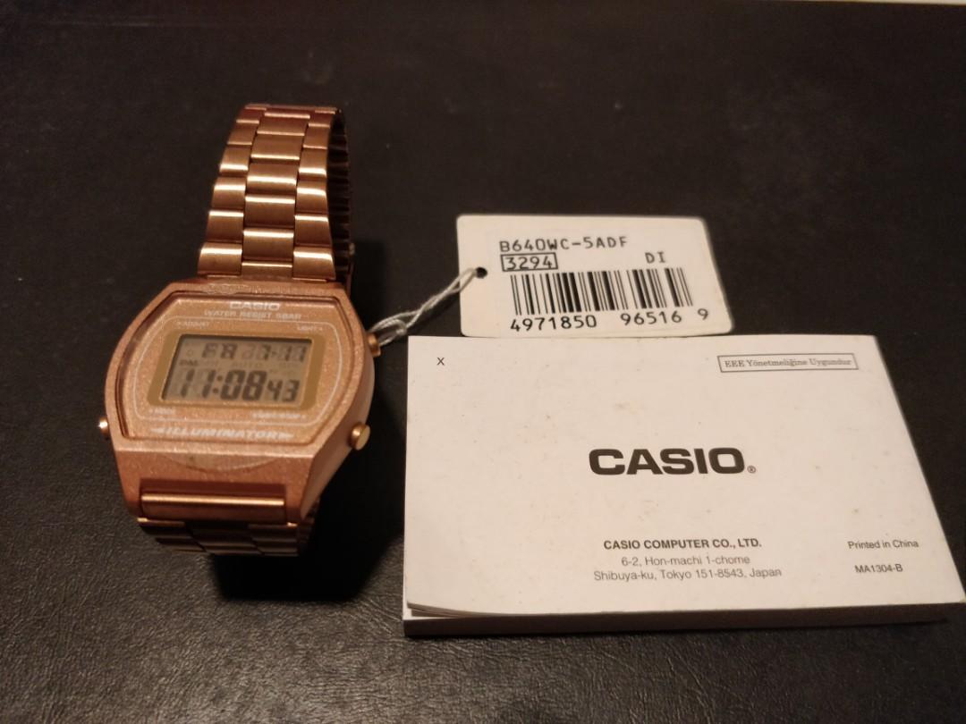 Casio b640w sales rose gold