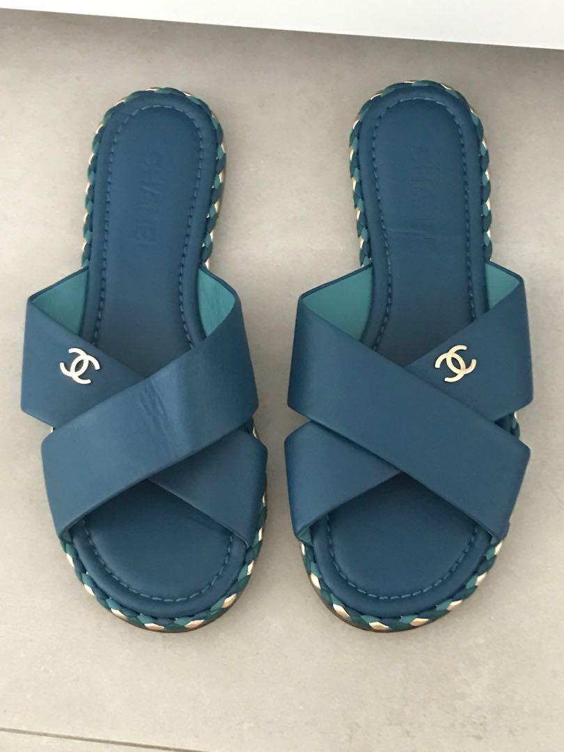 CHANEL Braided Leather Sandal, Women's Fashion, Footwear, Flats on Carousell