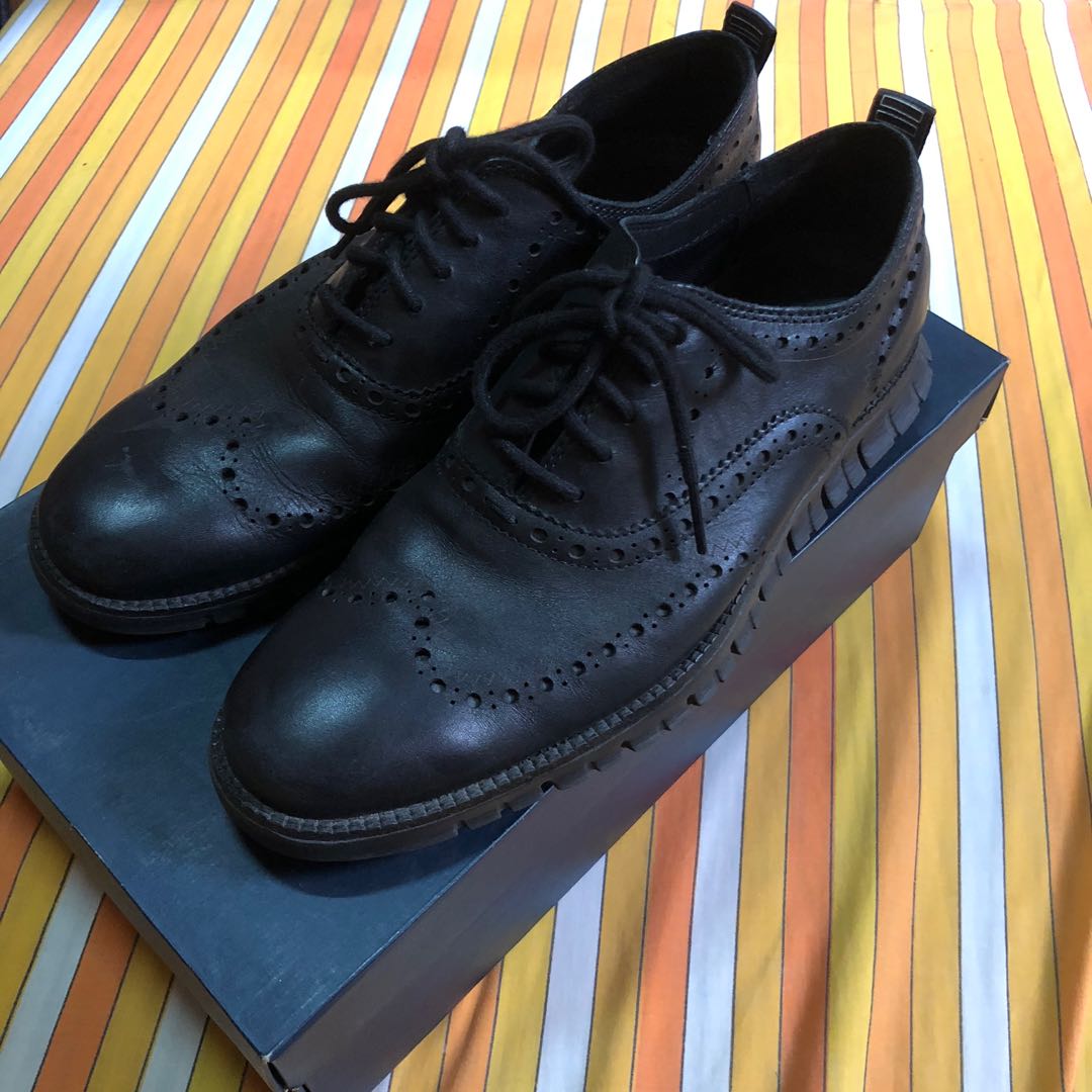 Cole haan zerogrand wingtip best sale black
