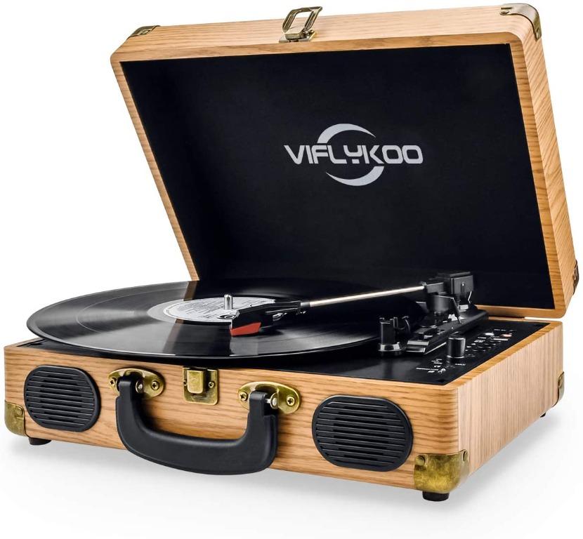 Wallpaper Dqln7 Viflykoo Record Player Vinyl Turntable With 3 Speed Music For Free