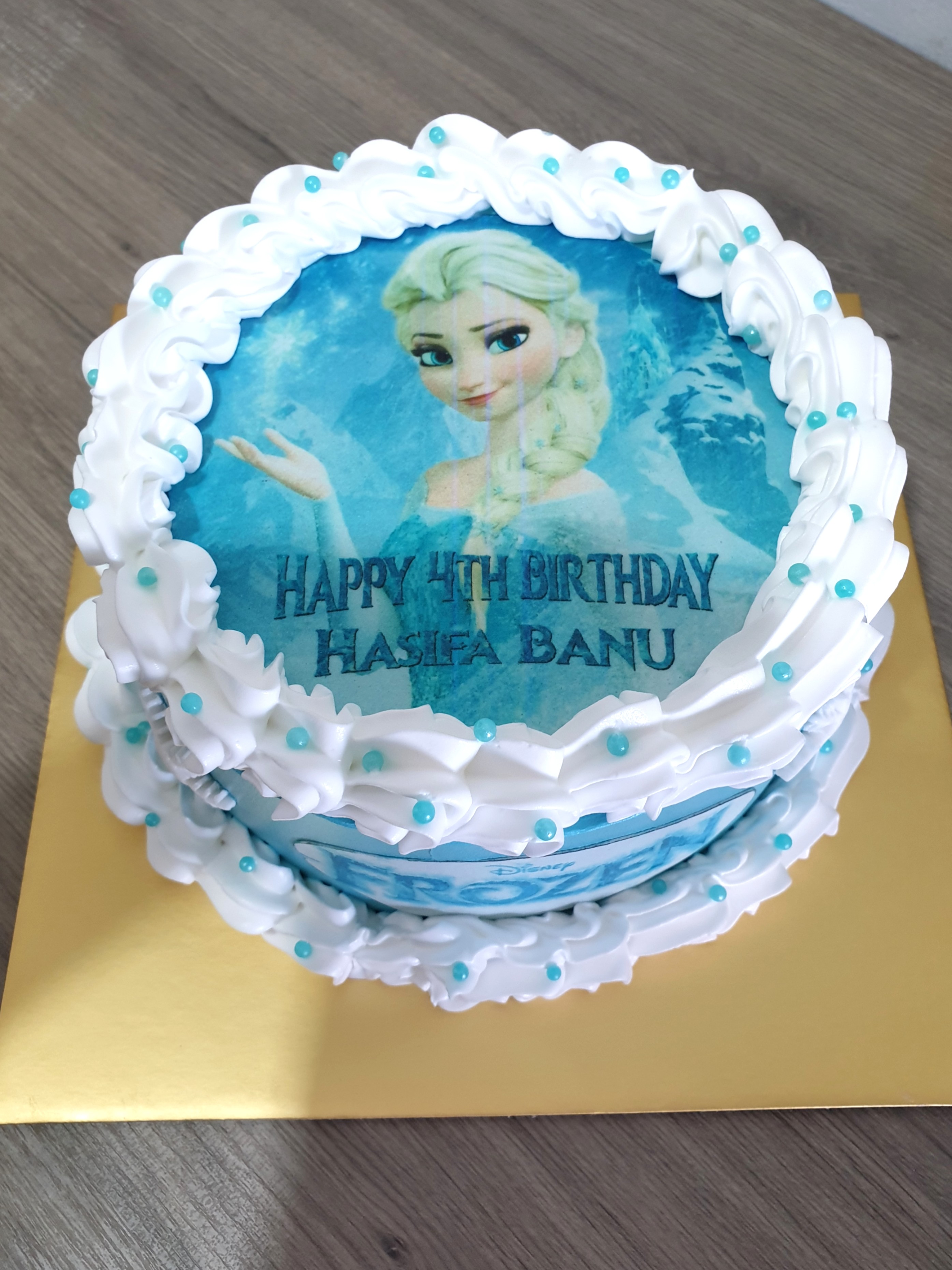 Elsa Frozen Edible Print Cake, Food & Drinks, Chilled & Frozen Food on Carousell