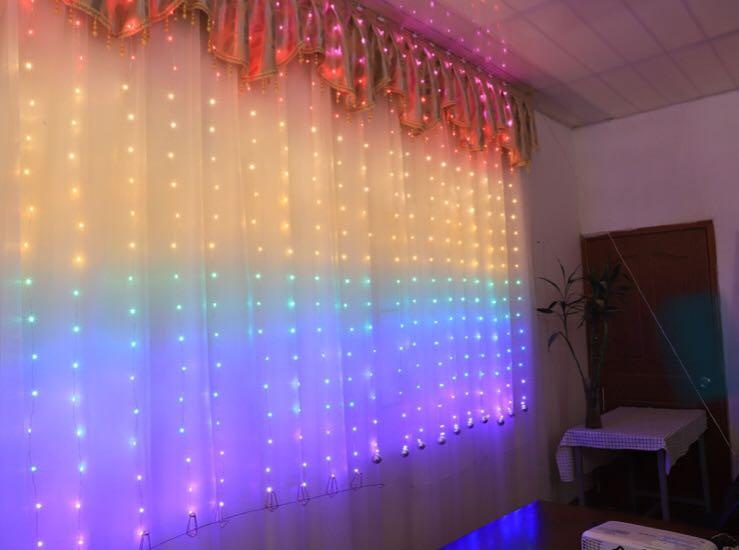 🔥 [READY STOCK] Raya Lampu Rainbow Fairy Lights Curtain Hair Raya LED ...