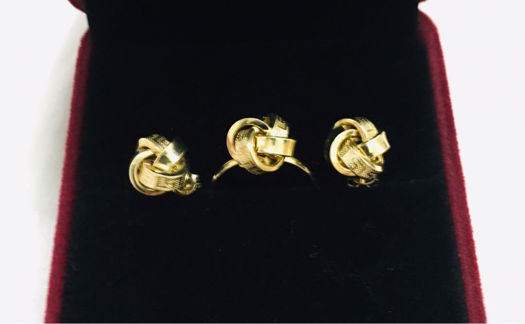 Fendi inspired 18 karat Saudi gold set Women s Fashion Jewelry