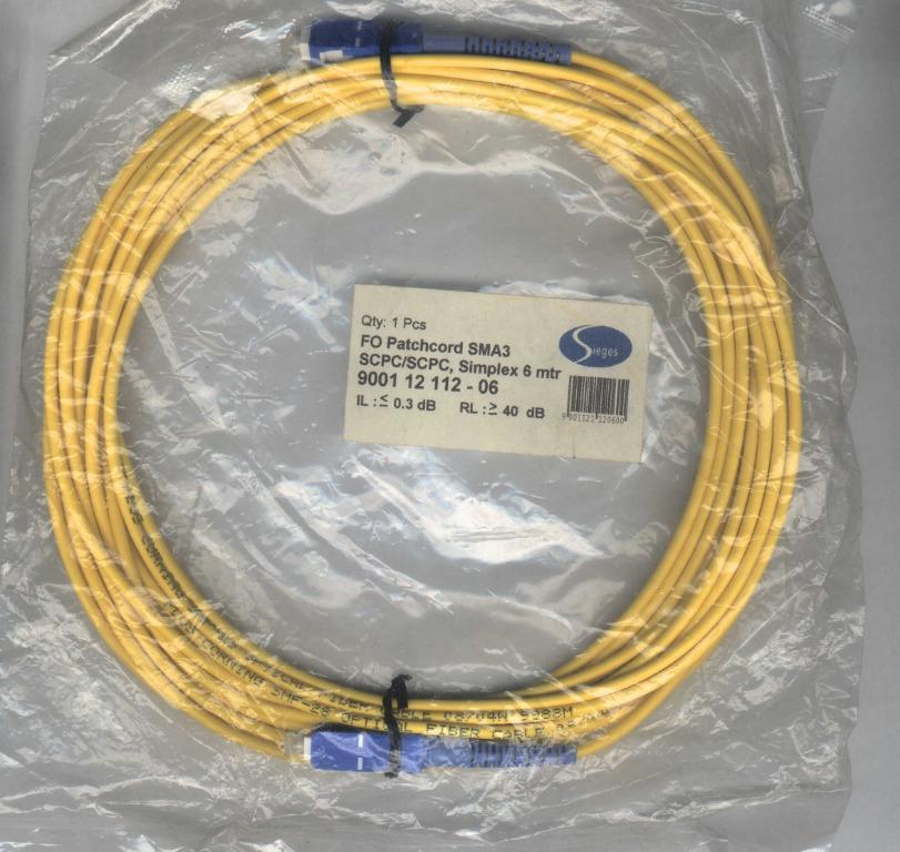 Fiber Optic Patchcord - 6 meters - SCPC SCPC - only one piece left (Category: Other Audio Equipment) located in Pateros City. Submitted by bnstrade (Listing ID 1011220861, Image 1). Description: one piece left FO Patchcord SMA3 SCPC/SCPC Simplex.