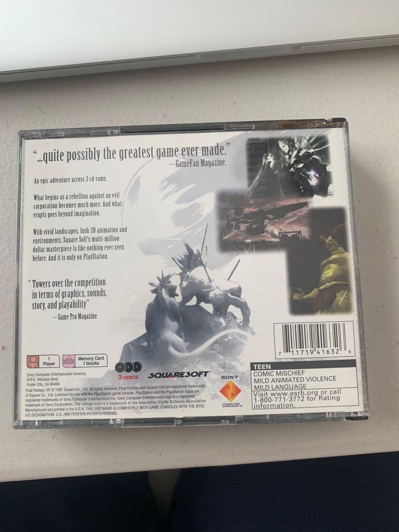 FFVII Final Fantasy VII GH Double Sephiroth Misprint PS1 PS2 ...