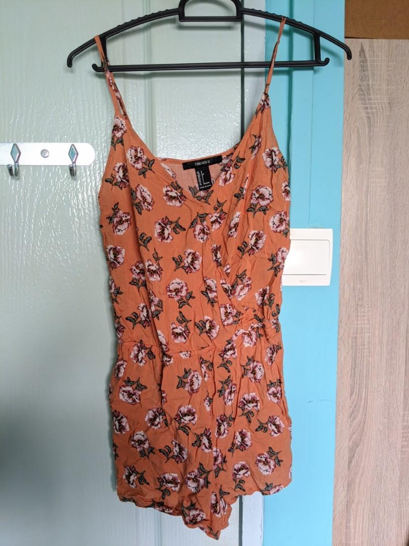 Forever 21 hotsell orange romper