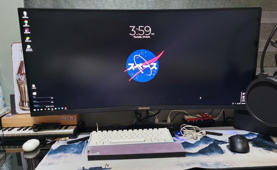 Gamdias Dhd356c 35 Inch 200hz Ultrawide Gaming Monitor Electronics Computer Parts Accessories On Carousell
