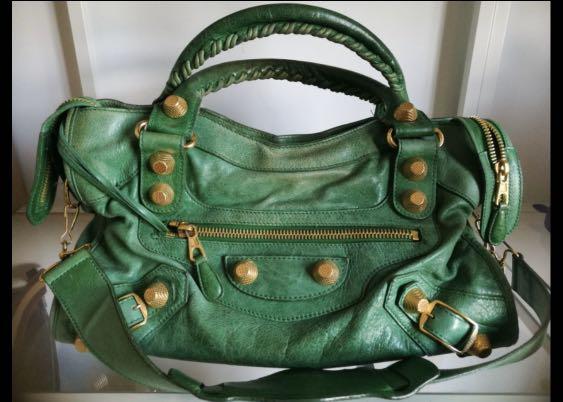 Balenciaga City 2way 234793 Mint Green Leather Shoulder Bag  Balenciaga   Buy at TrueFacet