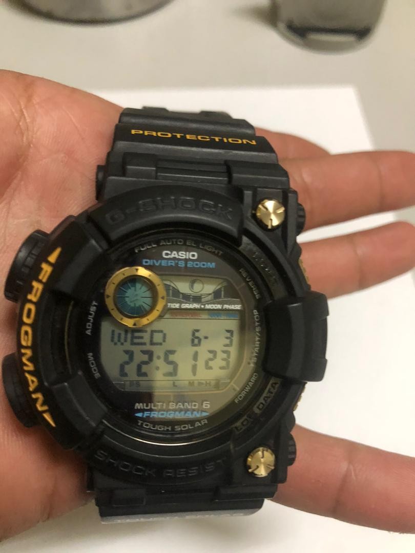 G shock frogman black hotsell