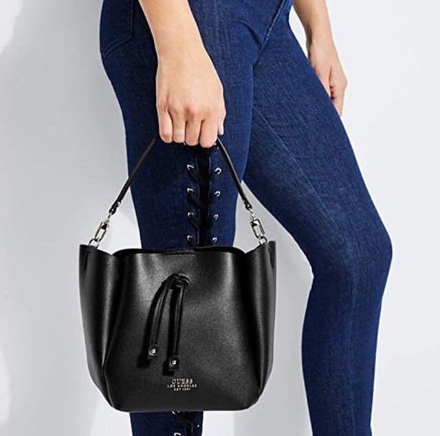 Guess ella mini bucket hot sale bag