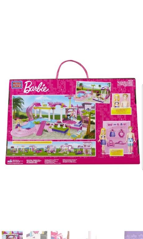 (HOT) Mega Bloks Barbie Pool Party Dollhouse Doll House ...