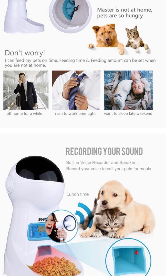 Automatic pet Cat Feeder 3L Pet Food Dispenser Feeder for