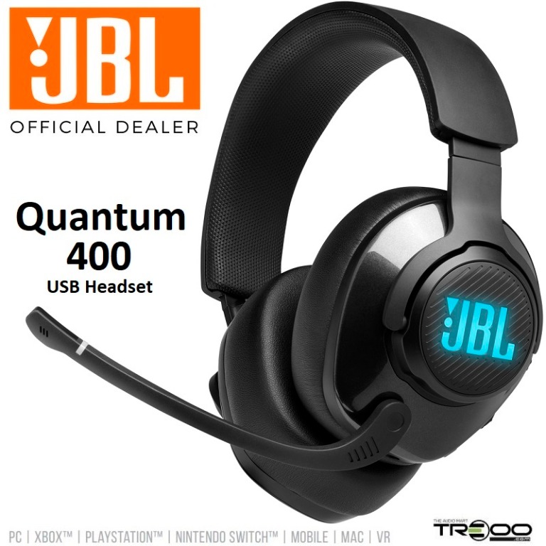 Discontinued JBL Quantum 400 USB Over Ear Gaming Headset with Flip up Boom Microphone Audio Headphones Headsets on Carousell