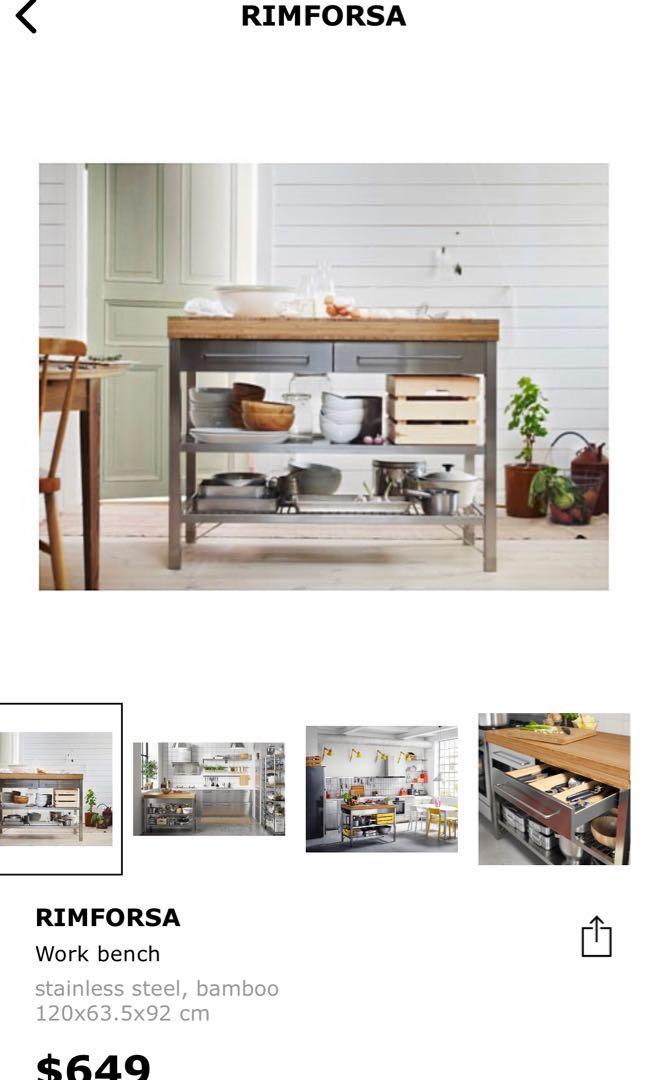 Kitchen Work Bench Furniture Tables Chairs On Carousell