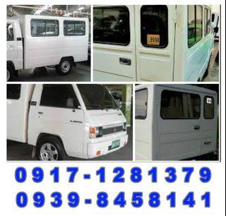L300 FB Van for Rent Hiace Innova For Hire Other Vehicles Available