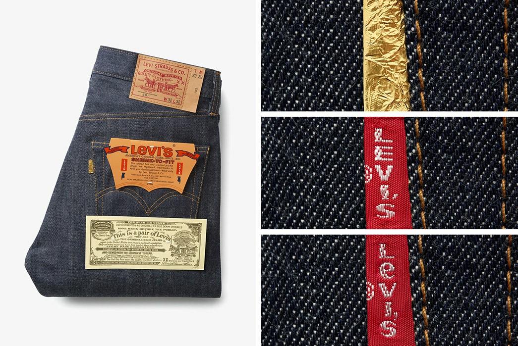 リーバイスヴィンテージクロージング LEVIS VINTAGE CLOTHING  1971 501 E TRANSITION GOLDEN TICKET 世界501本限定デニムパンツ メンズ W38L34