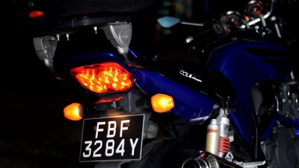 battery powered motorcycle license plate light