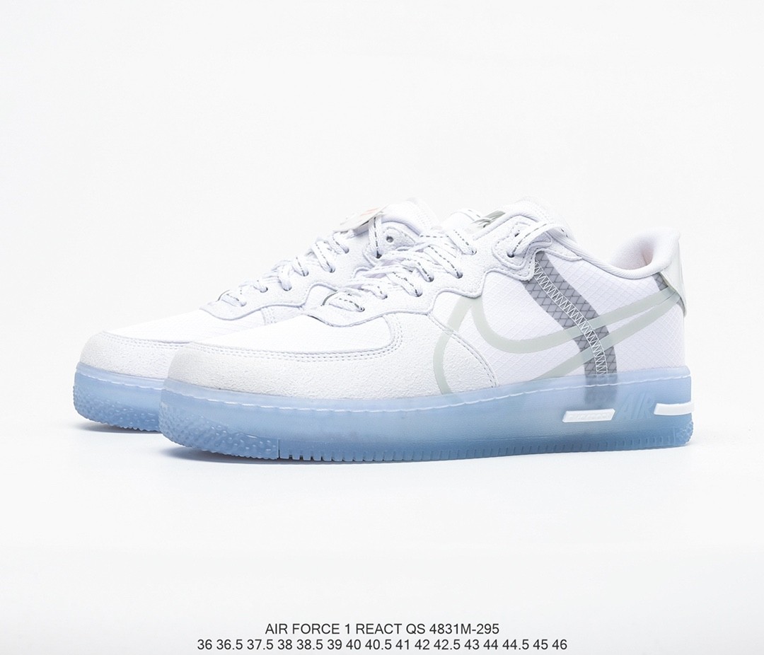 Nike Air Force 1 React -White Ice, Men 