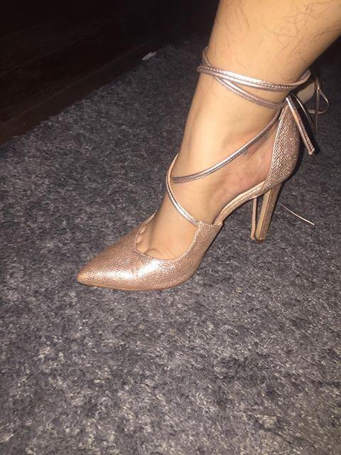 nine west rose gold shoes