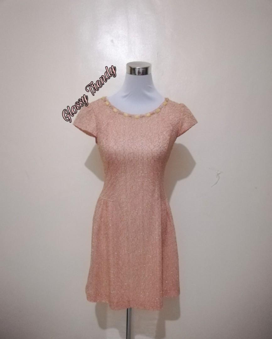 Peach casual dress, Women's Fashion, Dresses \u0026 Sets, Dresses on Carousell