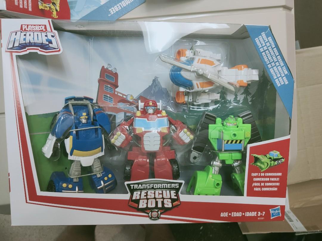 playskool heroes transformers rescue bots griffin rock rescue team