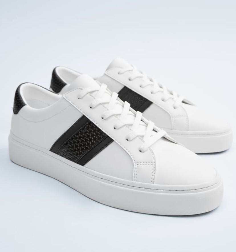 zara all white sneakers