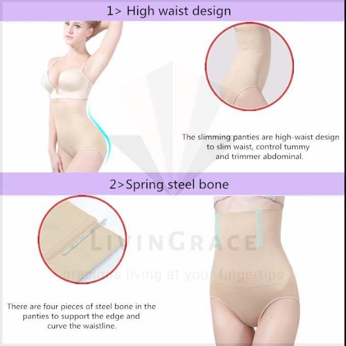 Women's Panty Triangle High Waist Panties Slimming Body Shaping Pants High  Waist No Support Underwear Mid Waist Soft at  Women's Clothing store