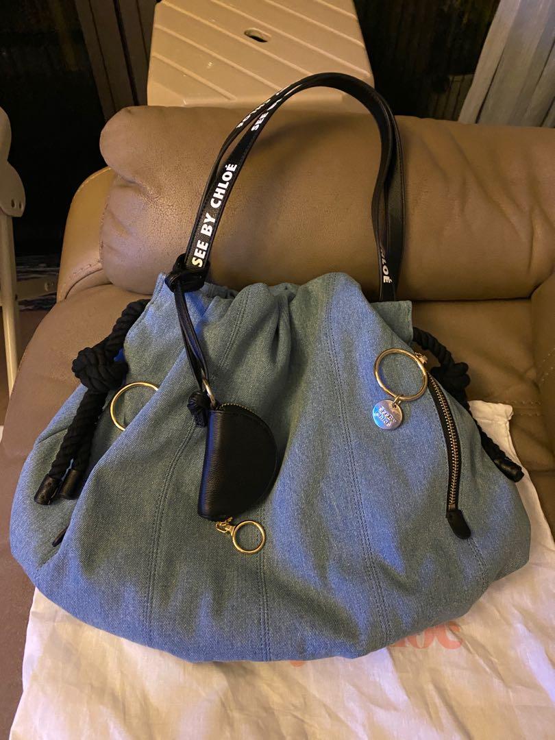 See by Chlo Flo Denim Shoulder Bag