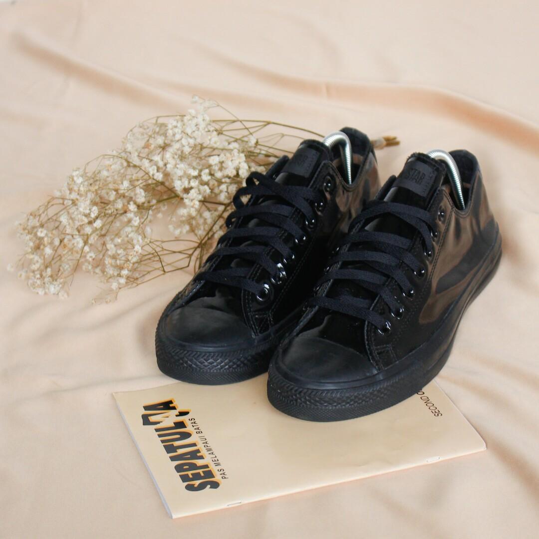 Sepatu Converse Black Patent Leather 