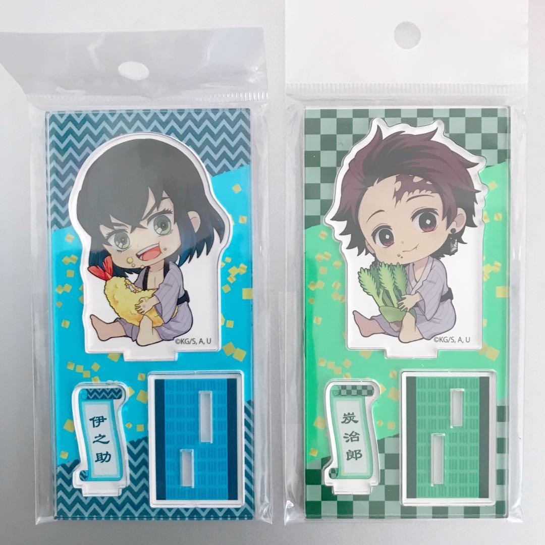 Set Kimetsu No Yaiba Inosuke Hashibira Tanjiro Kamado Acrylic Stand Entertainment J Pop On Carousell