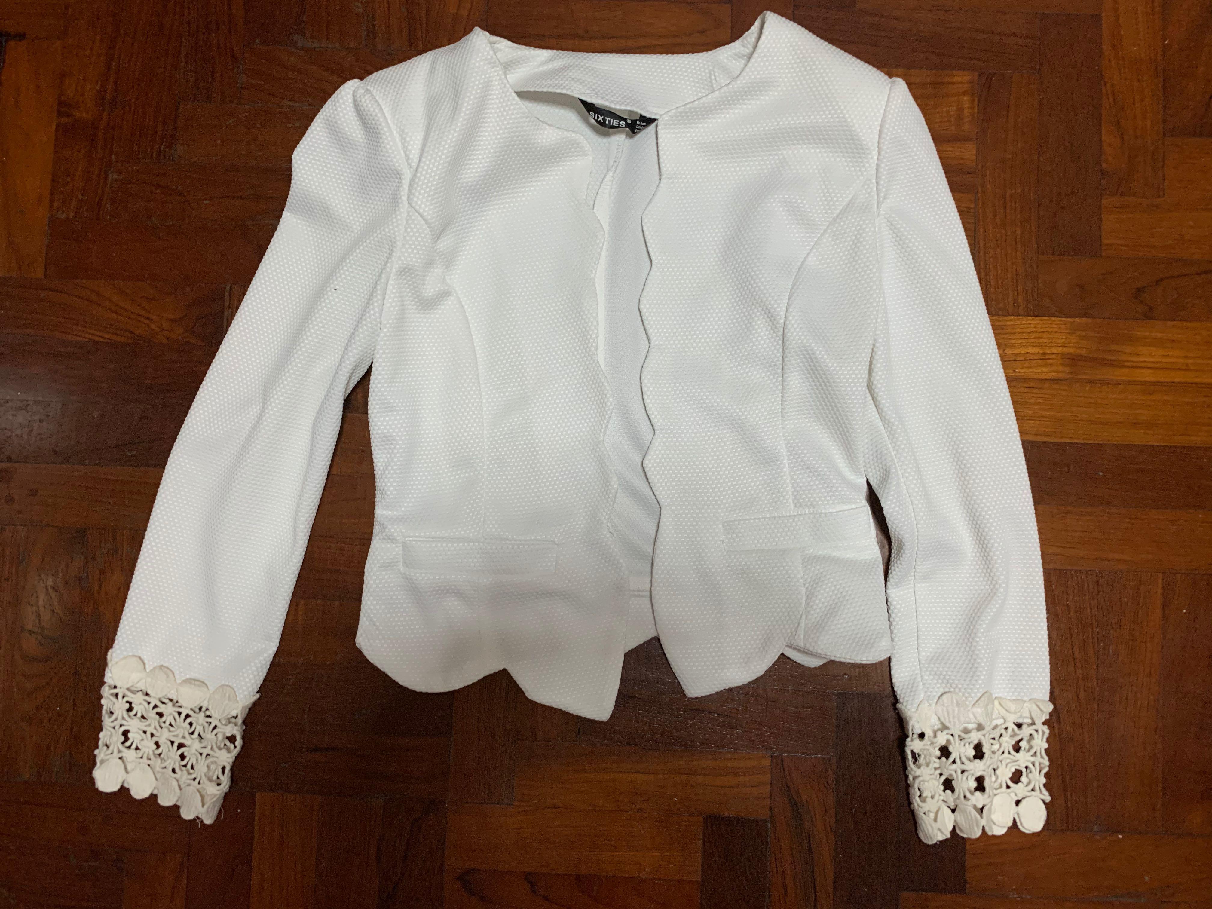Assorted Jackets (Category: Coats, Jackets and Outerwear) located in Singapore. Submitted by take_a_look (Listing ID 1011215754, Image 1). Description: $2.50 each 1. White Sixties jacket :Free size suits Sz S, brand new 2. Black jacket: Tag sz M (suits S), brand new 3. H&M sweater: Sz S, brand new 4. Red knitted sweater : Sz S, brand new No measurements or extra pics. Normal post $1.50 Qxpress 4.30 (u may arrange your own) Payment to be made with