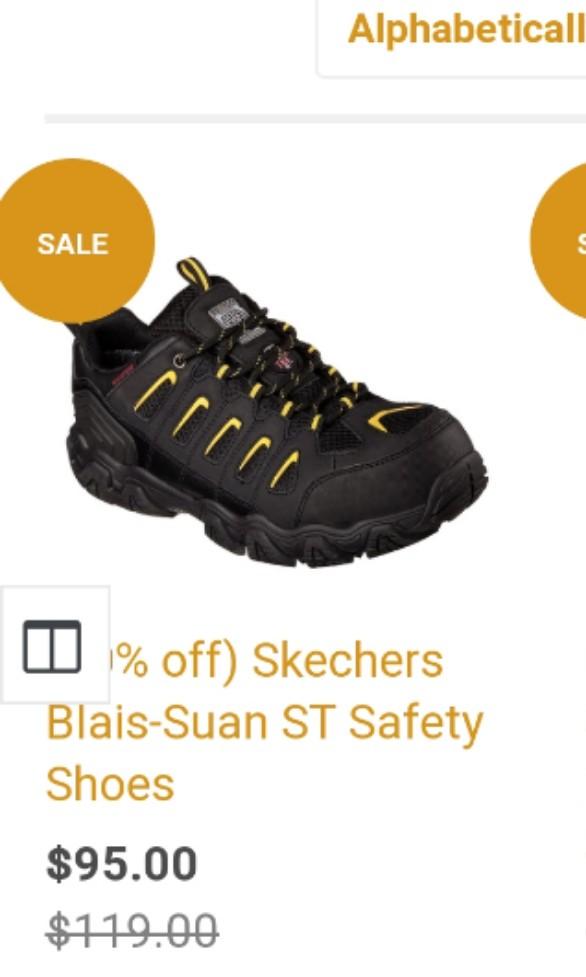 Skechers safety shoes, Men's Fashion 