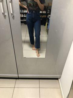 Topshop mom jeans in dark wash
