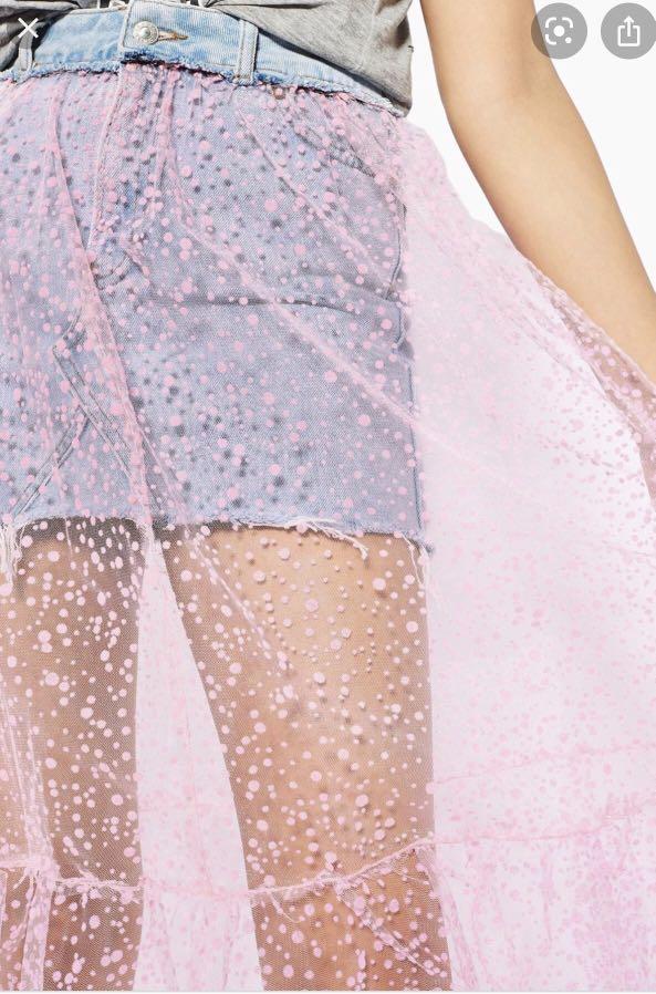 Pink tulle skirt topshop hot sale