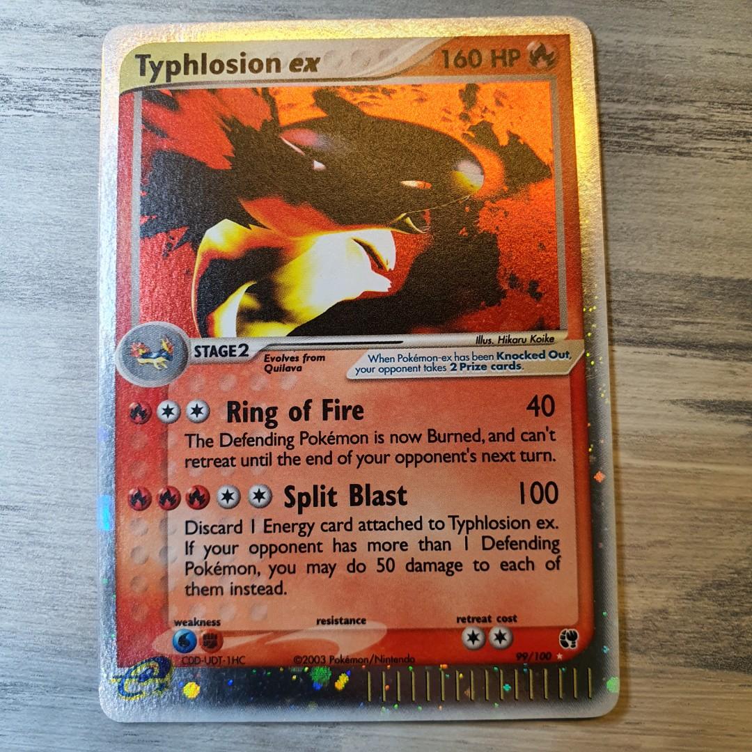 Typhlosion Ex Pokemon Cards Toys Games Board Games Cards On Carousell $15.65 pokemon cards bundle 25 all shiny rev holo ultra rare ex gx vmax 100% genuine. typhlosion ex pokemon cards toys