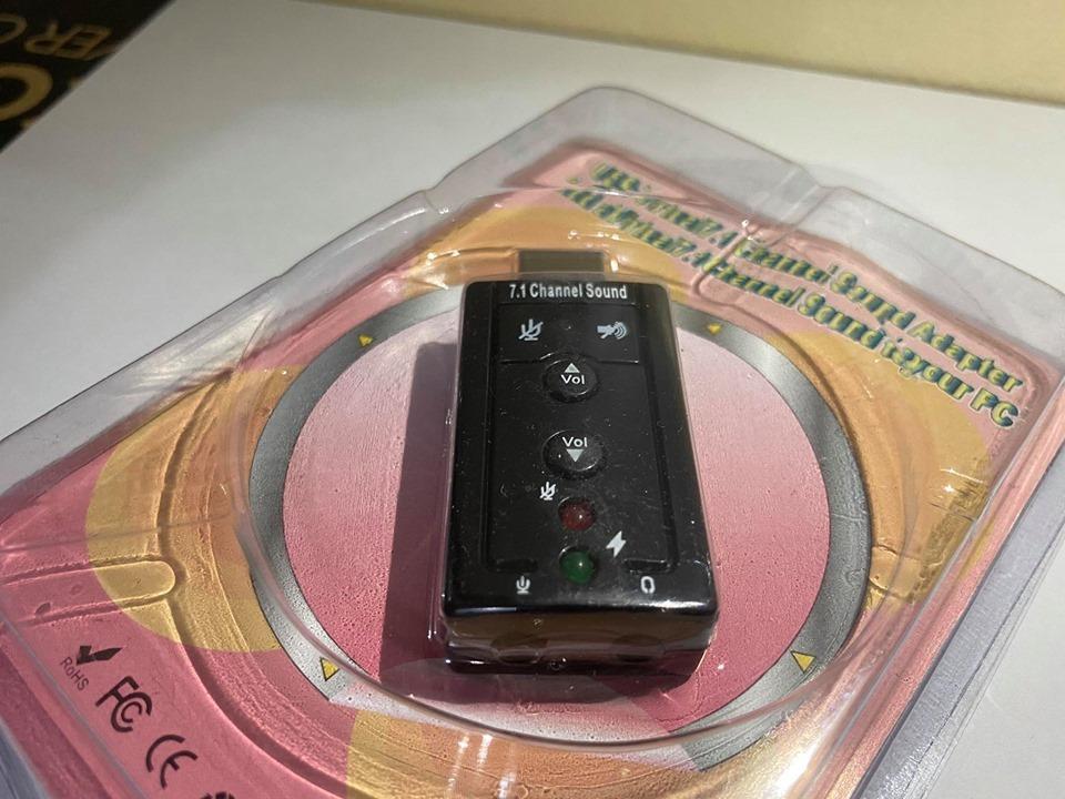 USB 7.1 Soundcard Adapter (Category: Cables & Adaptors) located in Las Pinas. Submitted by borjamonica644 (Listing ID 1011144555, Image 2). Description: USB 7.1 Soundcard Adapter - Brand New - Price: 100 Location: Las Piñas City. - (COD) Cash on Delivery via Grab Pabili or Lalamove Purchase Service. - Also accept Online Bank Transfer Payment via BDO. Note: Delivery Charge at customer's expense..