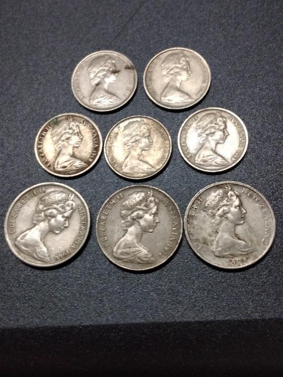 Vintage Australia 5 10 Cent 1966 1978 8 Coins Antiques Currency On Carousell