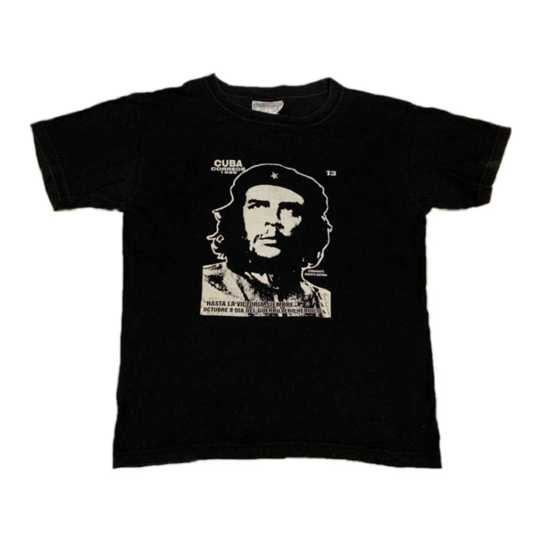 Che Guevara Great Man T-shirt Men's XL size unclear black type Vintage Second Hand