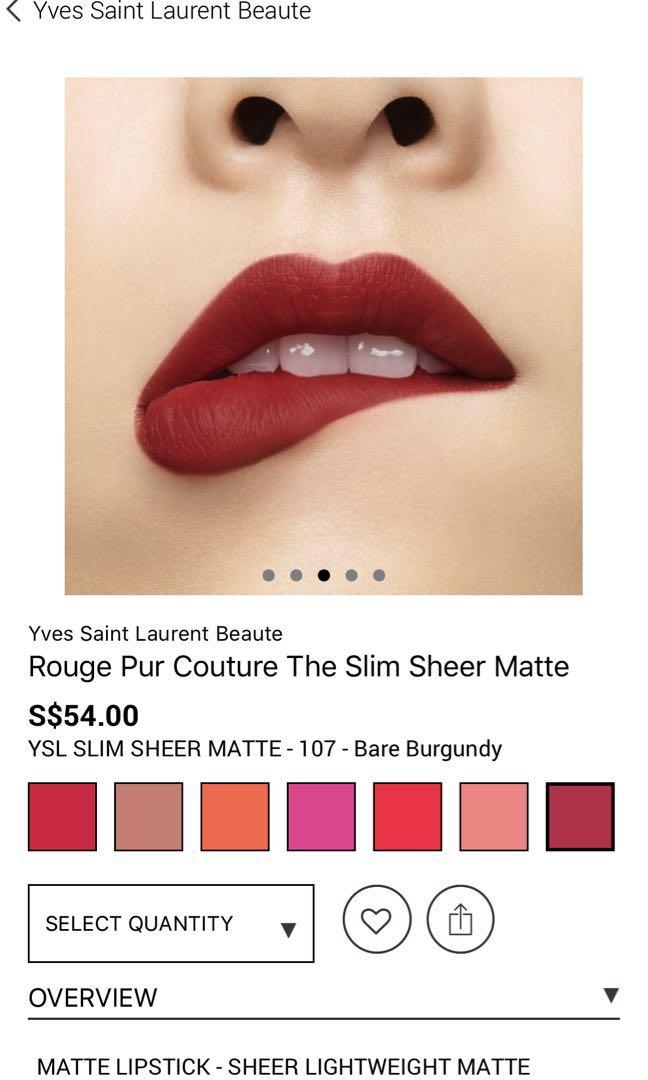 yves saint laurent matte lipstick