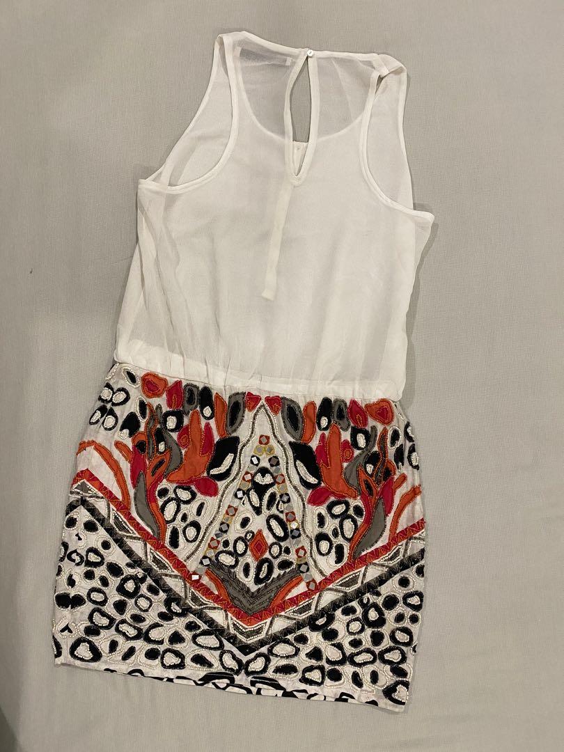 zara beaded shirt dress