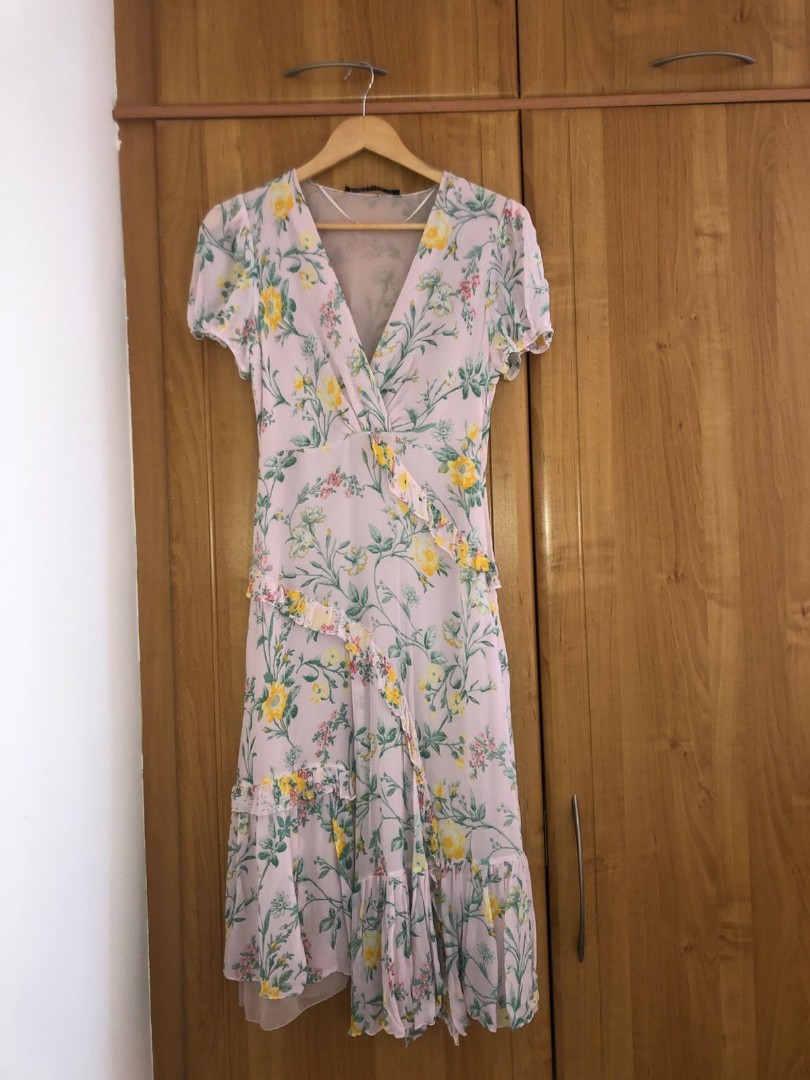zara floral print dress