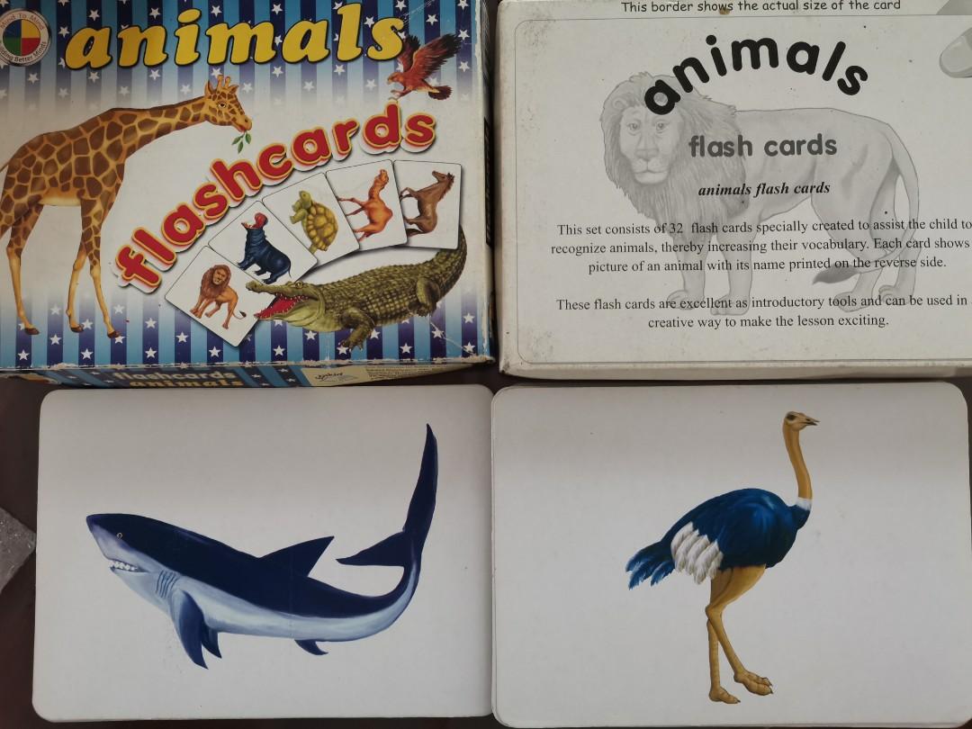 32 animals flashcards good as new, Babies & Kids, Going Out, Other Babies  Going Out Needs on Carousell